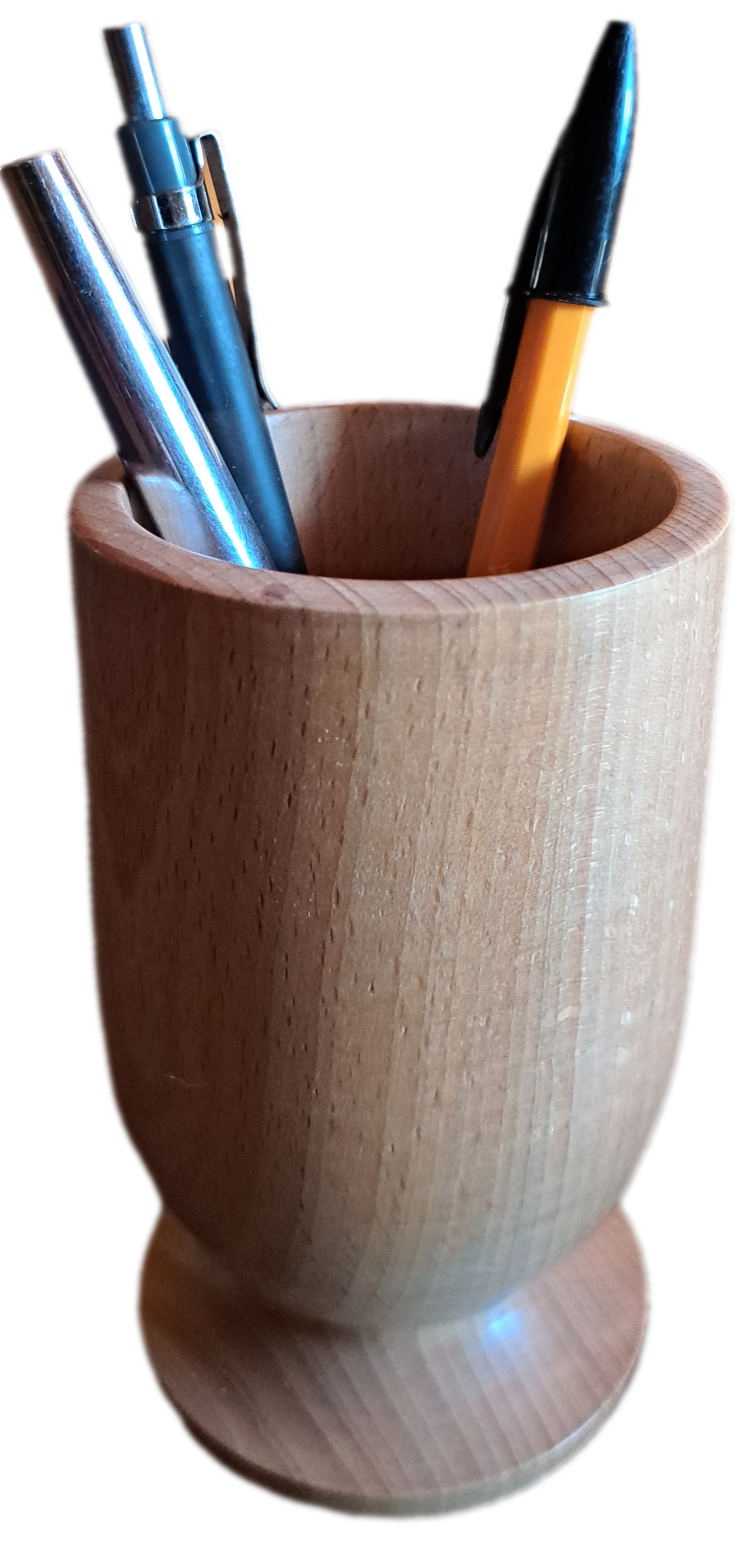 Pot à crayons en bois